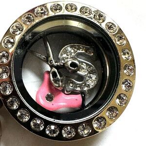 Origami Owl hairdresser scissors hairdryer charm bracelet